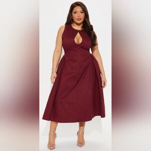 Fashionova rouched midi dress